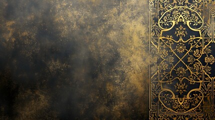 Photo islamic decoration background with arabic lantern crescent islamic pattern with copy space 