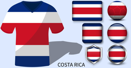Costa Rica Flag Collection, Football jerseys of Costa Rica
