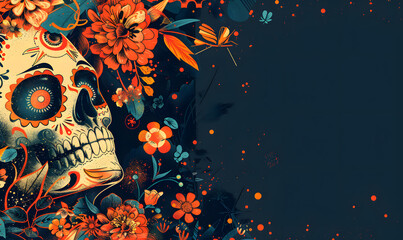 Painted skull background