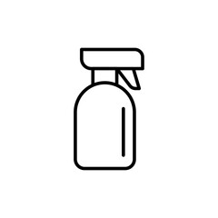 Spray bottle outline icons, minimalist vector illustration ,simple transparent graphic element .Isolated on white background