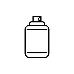 Spray bottle outline icons, minimalist vector illustration ,simple transparent graphic element .Isolated on white background