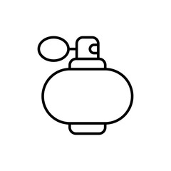 Spray bottle outline icons, minimalist vector illustration ,simple transparent graphic element .Isolated on white background