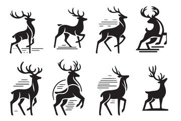 Fototapeta premium set of deer Vactor