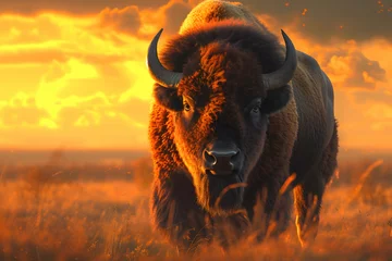 Fototapeten a bison in a field © Oleg