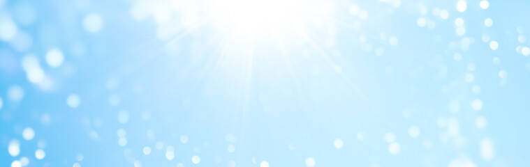 Fototapeta premium abstract blue background with bokeh and light