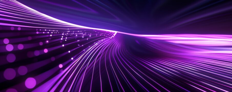 KScurved beam in the style of neon purple five lines.