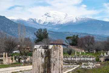 Scenic views from Afrodisias which  was a small ancient  Hellenistic city in the Caria,  was named...