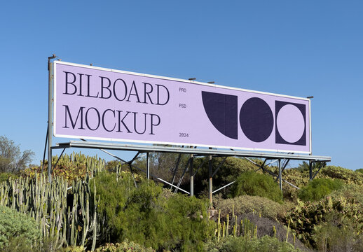 Outdoor Wide Billboard Mockup