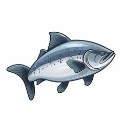 Salmon drawing on a white background.