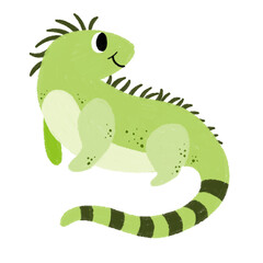 Fototapeta premium Handdrawn Animal Illustration - Iguana