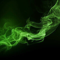 green smoke pattern background.