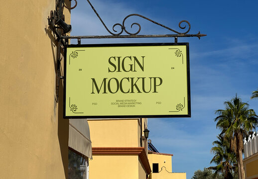 Shop Sign Mockup