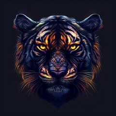 tiger head vector, tiger head avatar, animal logo, minimal logo, symbol of power, game avatar