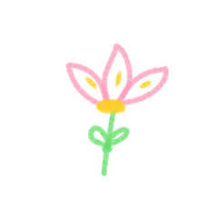Doodle Flowers With Crayons