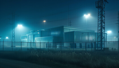 factory at night