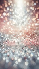 Pink and silver sparkle abstract background