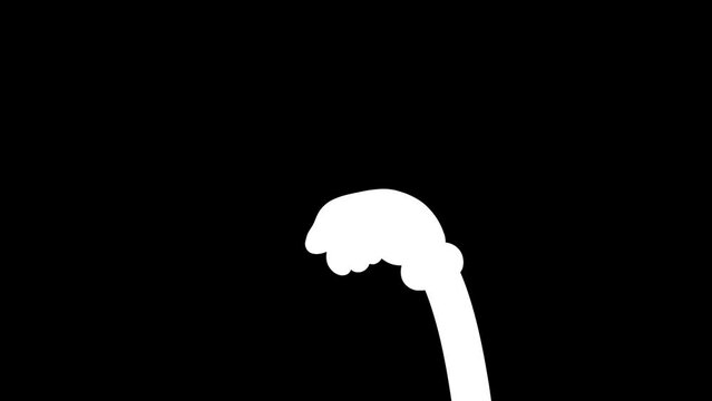 Cartoon hand scroll gesture. 
Cartoon loop animation of a hand scrolling down gesture.
