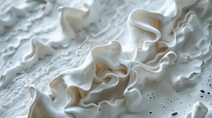 Abstract background with a 3D white earthenware texture.