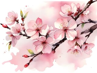 watercolor cherry blossom 