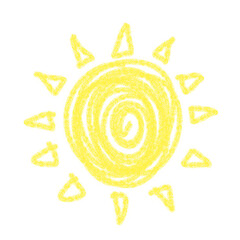 Sun Drawn with Crayons