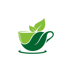 Tea Logo Design Vector Template Nature Herbal
