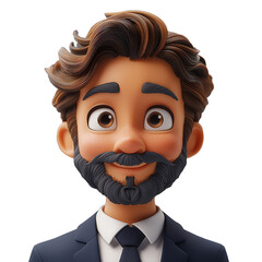 Homem de negócios avatar cartoon 3d