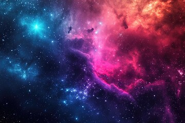 Striking galactic scene with colorful display