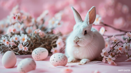 Naklejka na ściany i meble easter bunny and eggs