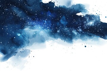 Starry Night Sky water color style,isolate on white,Clip art