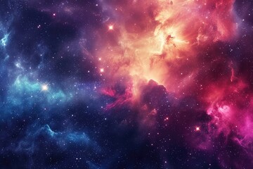 Brilliant cosmic exploration with colorful display - obrazy, fototapety, plakaty