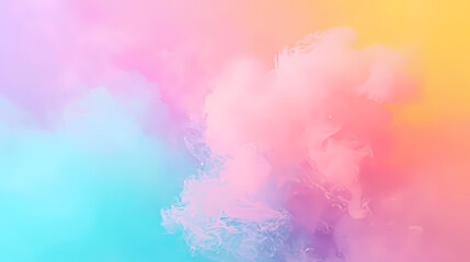 Vibrant Colorful Smoke Clouds on a Luminous Gradient Background - obrazy, fototapety, plakaty