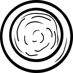 Sour cream. Ukrainian food. Hand drawn vector flat illustration.