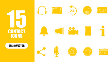 Fototapeta premium Contact Icon Collection