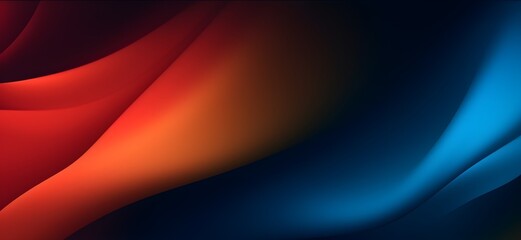Black, blue orange red abstract background with waves soft swirl colors retro, smooth, vibrant, energy, concept