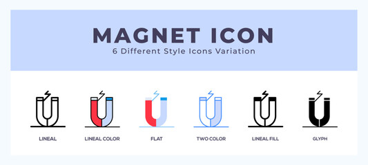 Magnet symbol. logo. icon vector illustration.