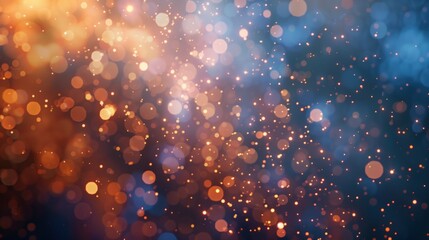 dreamy particle texture with shimmering bokeh on a festive background - obrazy, fototapety, plakaty