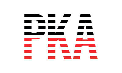PKA three initial letter iconic line negative space minimal logo design vector template. monogram, abstract, wordmark, business, typography, minimalist, brand, company, flat, modern, unique, simple © Foysal