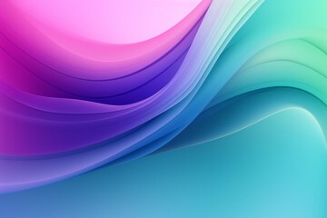 Green to Blue to Purple to Pink abstract fluid gradient design, curved wave in motion background for banner, wallpaper, poster, template, flier and cover - obrazy, fototapety, plakaty