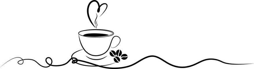 line art coffee cup