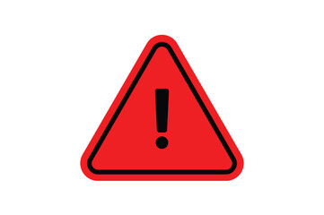Caution warning triangle sign vector clipart. Exclamation mark