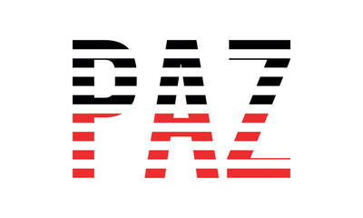 PAZ three initial letter iconic line negative space minimal logo design vector template. monogram, abstract, wordmark, business, typography, minimalist, brand, company, flat, modern, unique, simple