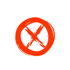 Obraz premium Prohibition Icon Doodle With Brush