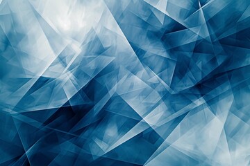 modern abstract blue background design with layers of textured white transparent material in...