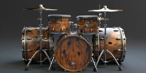 Drum Kit Tools for Musicians and Siners HD 8K background Wallpaper Stock photographic image