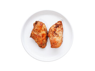 Grilled Chicken Breast Marinated in Pepper food on a white background