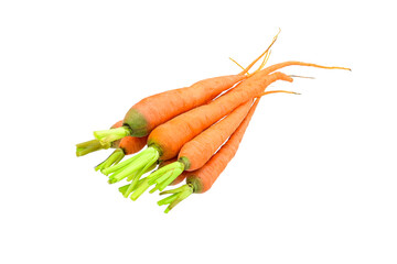 pile fresh carrot on white background closeup,isolated
