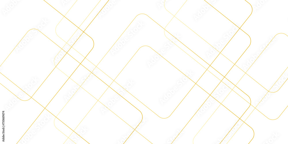 Poster abstract seamless random geometric golden square lines pattern on a transparent background design. a
