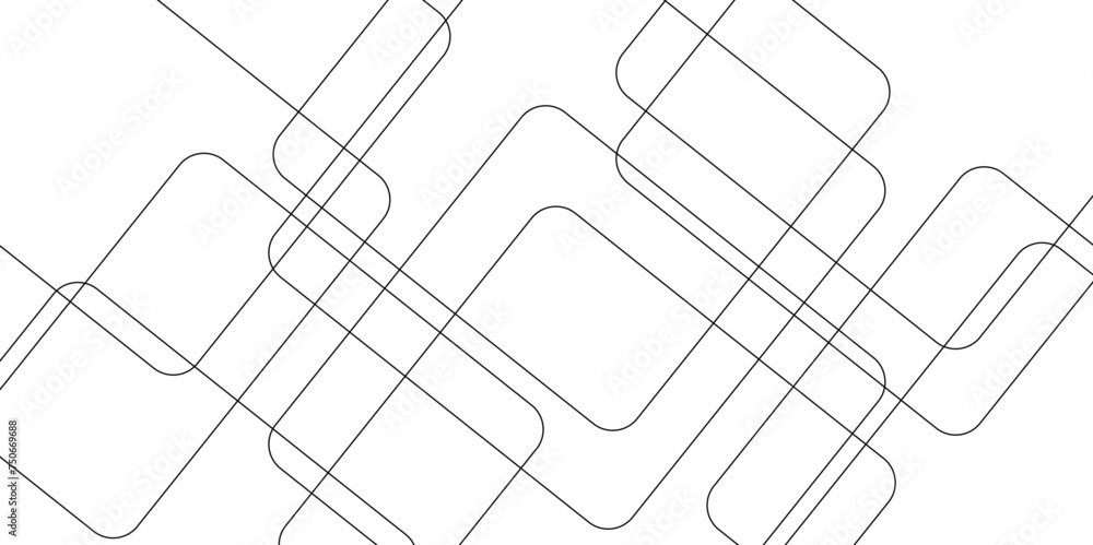 Poster abstract seamless random geometric white, black square lines pattern on a transparent background des