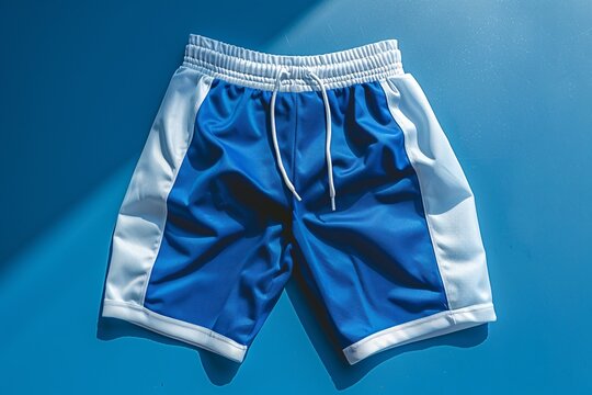 a blue and white shorts