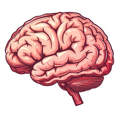 Obraz premium Human brain icon, Mind symbol vector illustration.